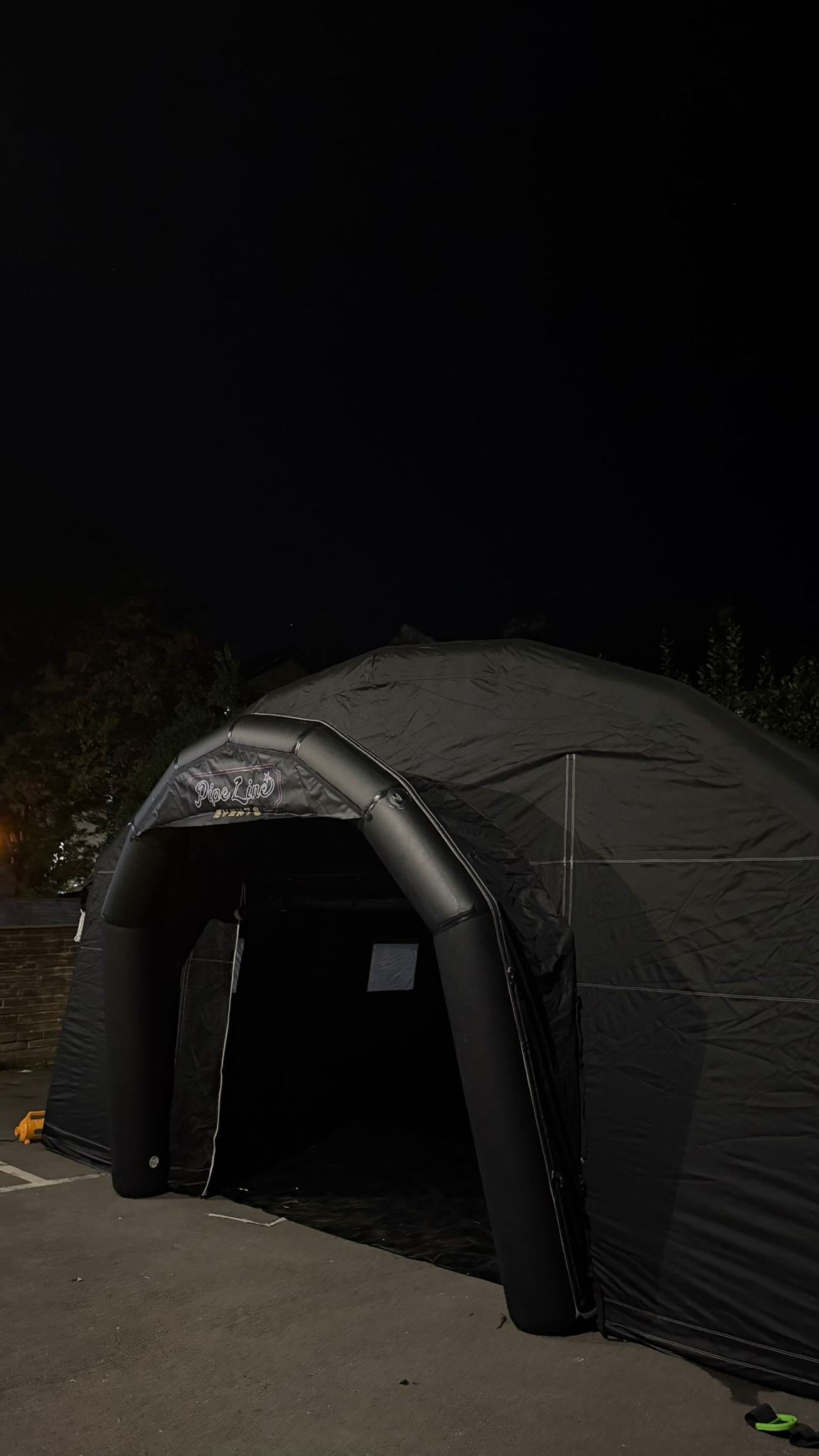 Bespoke events space exterior at night