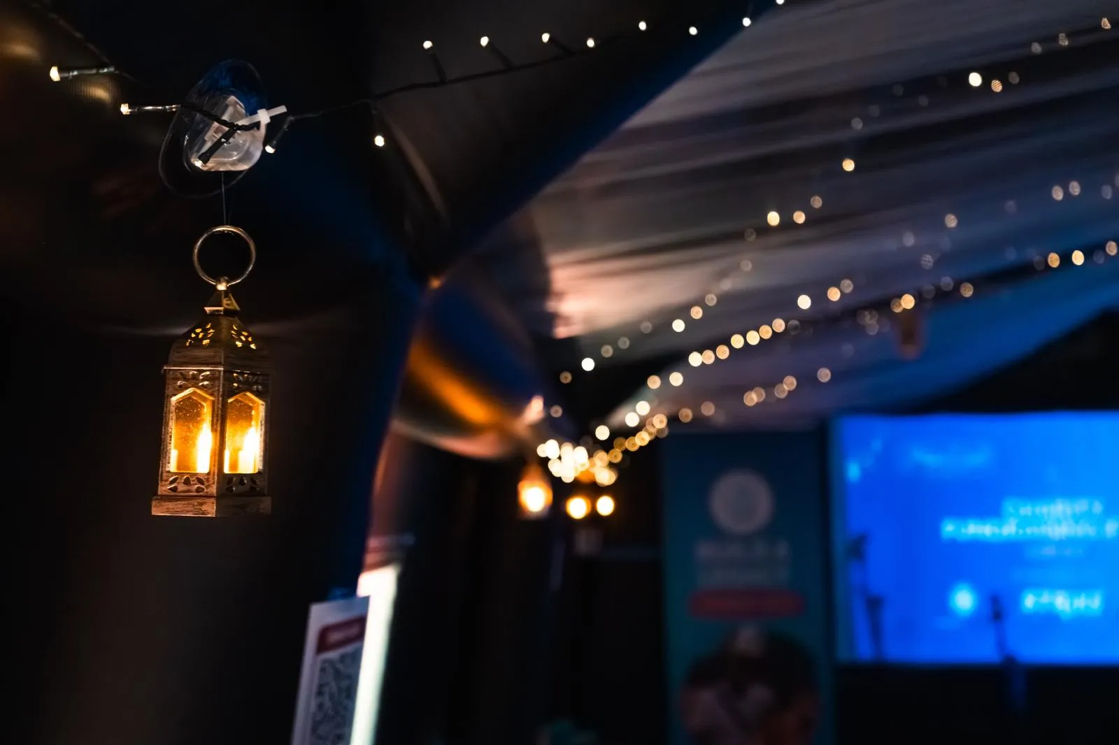 Lantern and fairy lights inside the Suite